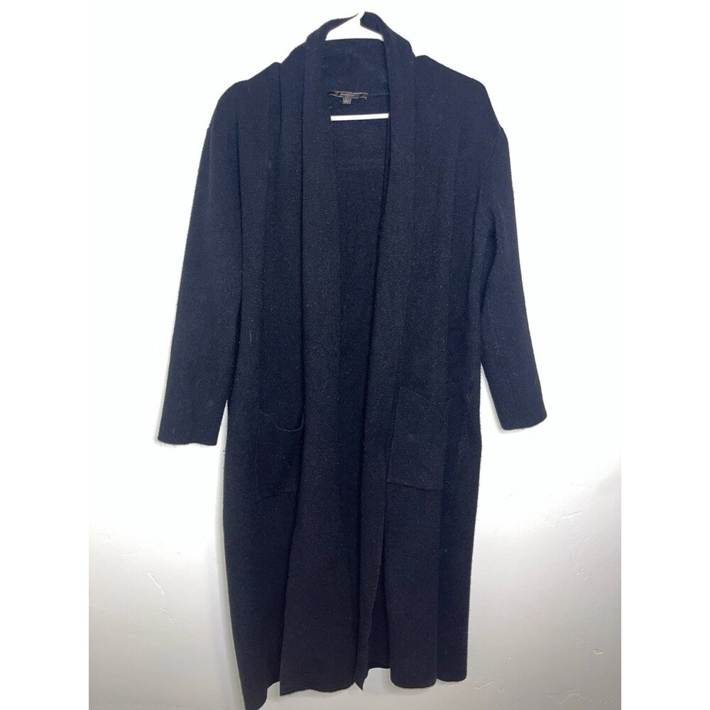 Max Sport Open Front Long Cardigan Black Size Large
